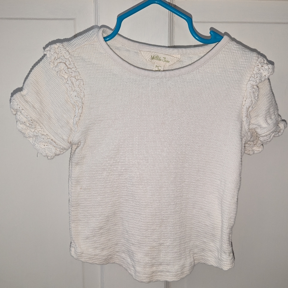 Matilda Jane Little Girl White Shirt Size 2